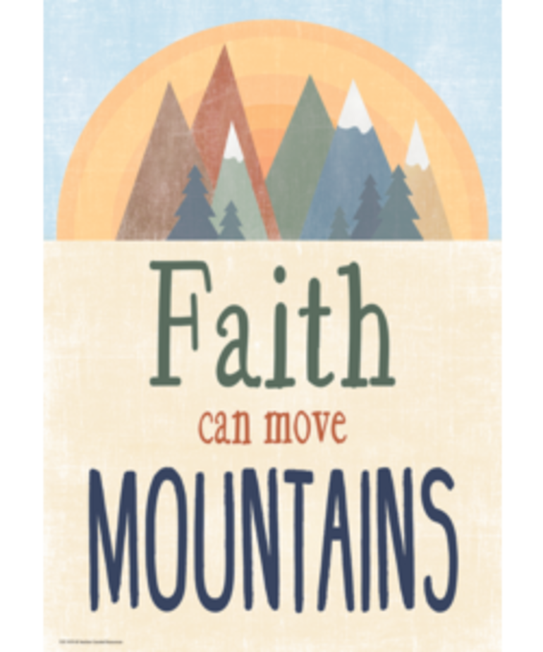 Faith can Move Mountains Positive Poster