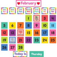 Colorful Calendar Pocket Chart Cards