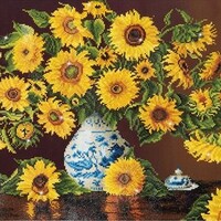 Diamond Dotz-Sunflowers in a China Vase