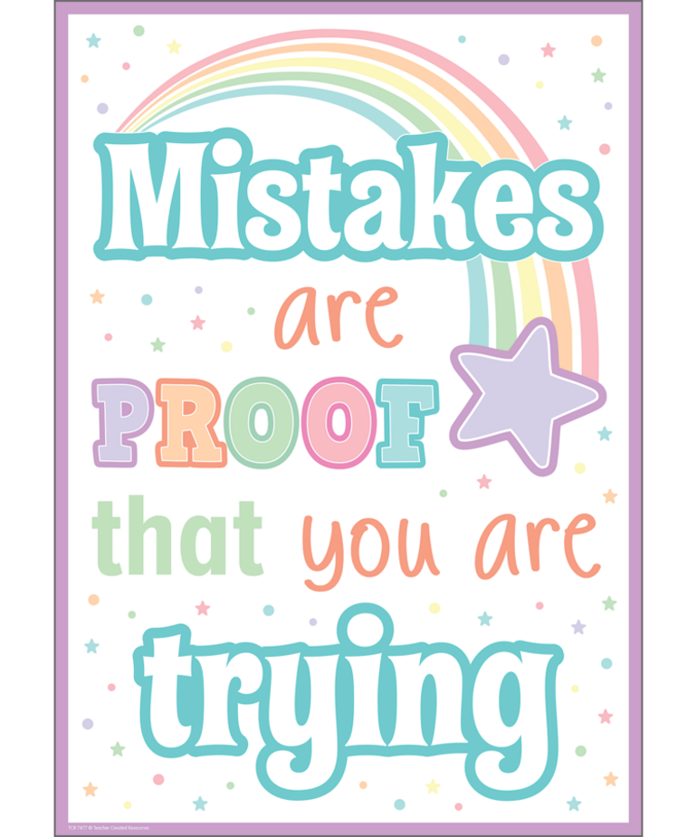 Pastel Pop Mistakes are Proof Poster