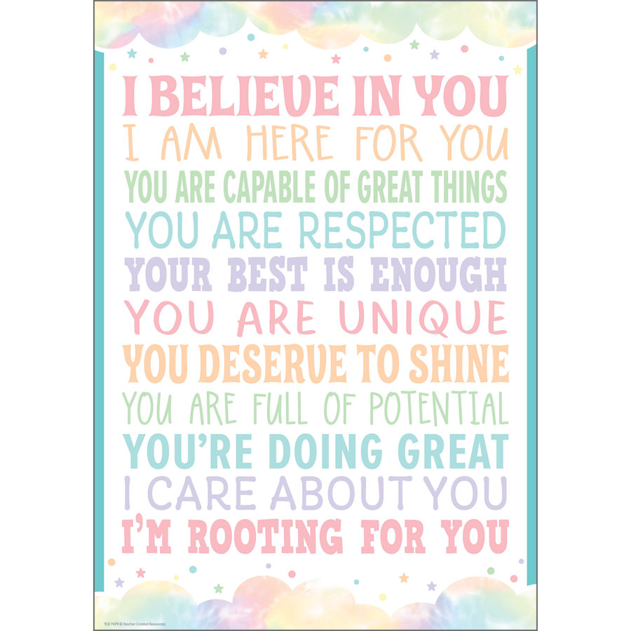 Pastel Pop I Believe in You Poster