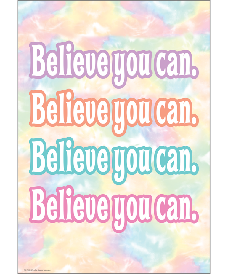 Pastel Pop Believe You Can Poster - Inspiring Young Minds to Learn