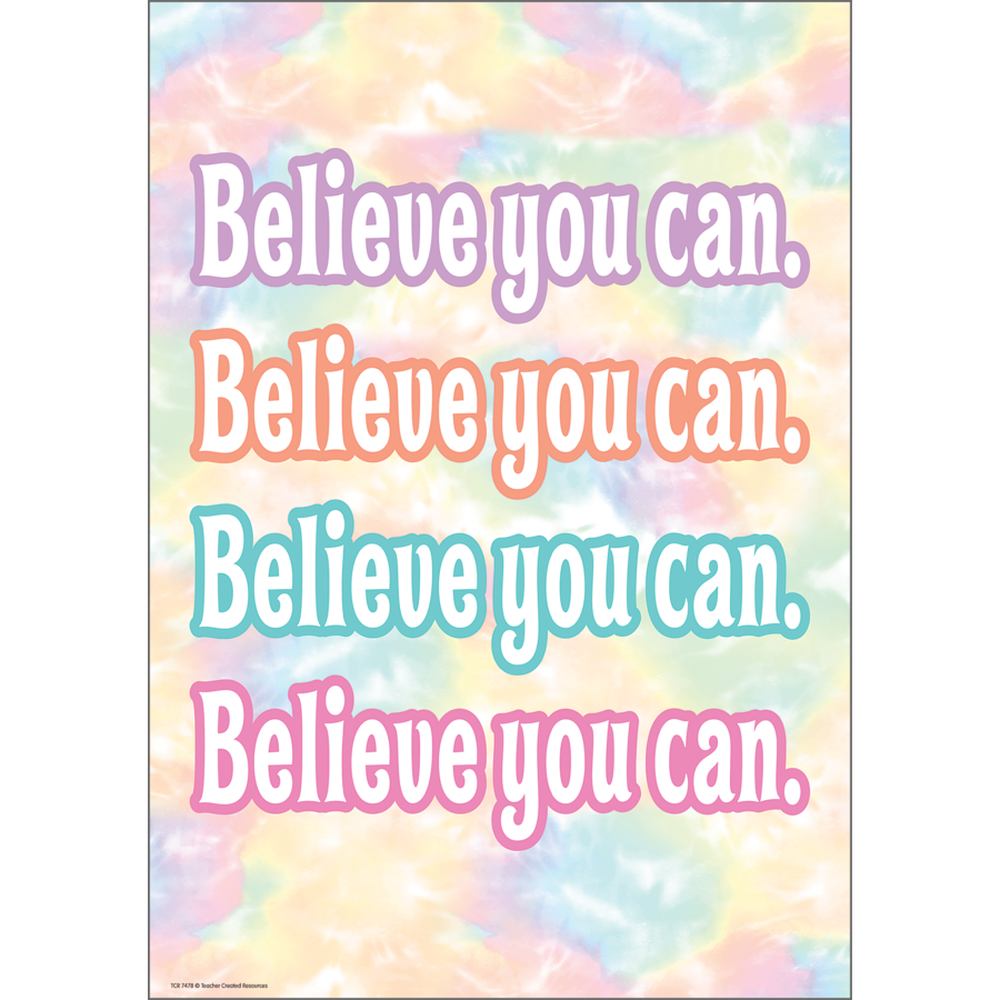 Pastel Pop Believe You Can Poster