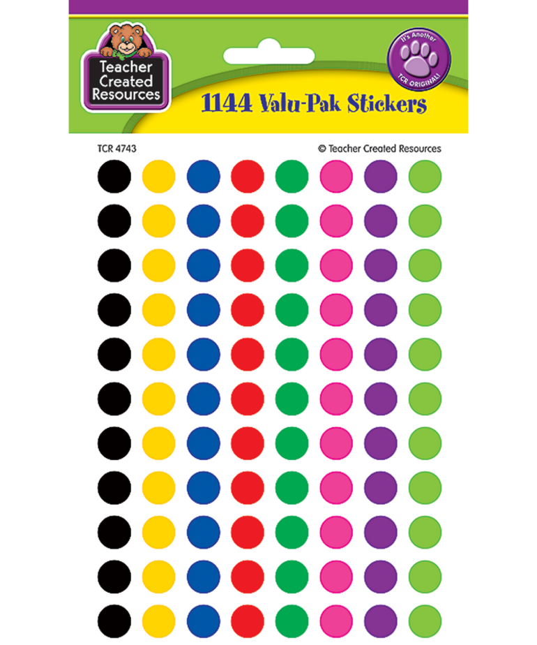Colorful Circles Valu-Pak Stickers