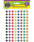 Colorful Paw Print Valu-Pak Stickers