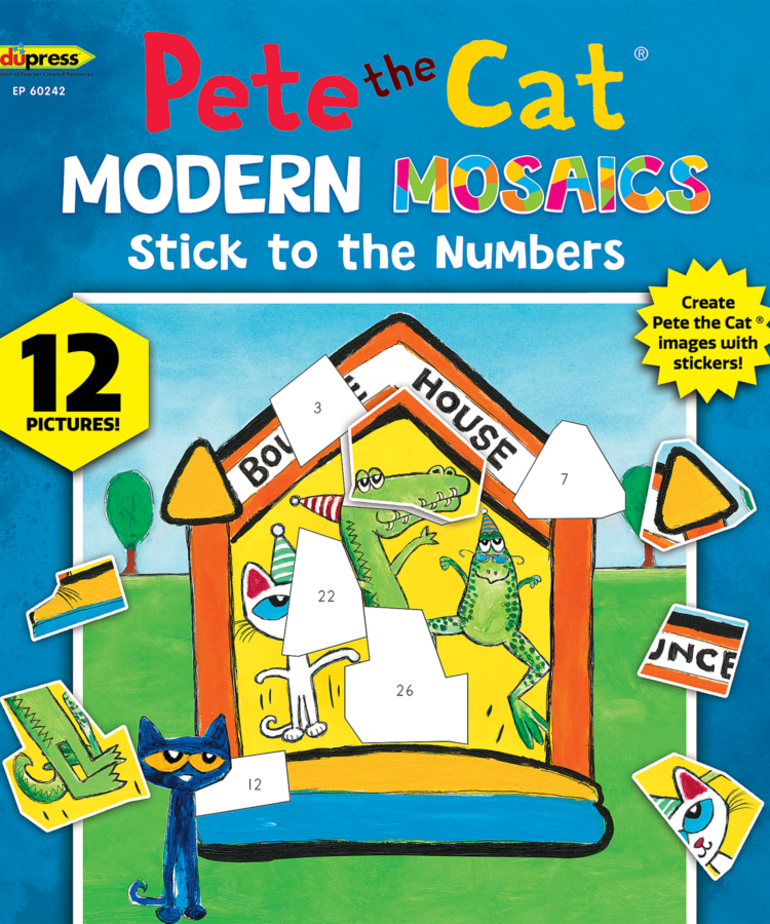 Pete the Cat Modern Mosaic Stick to the Numbers