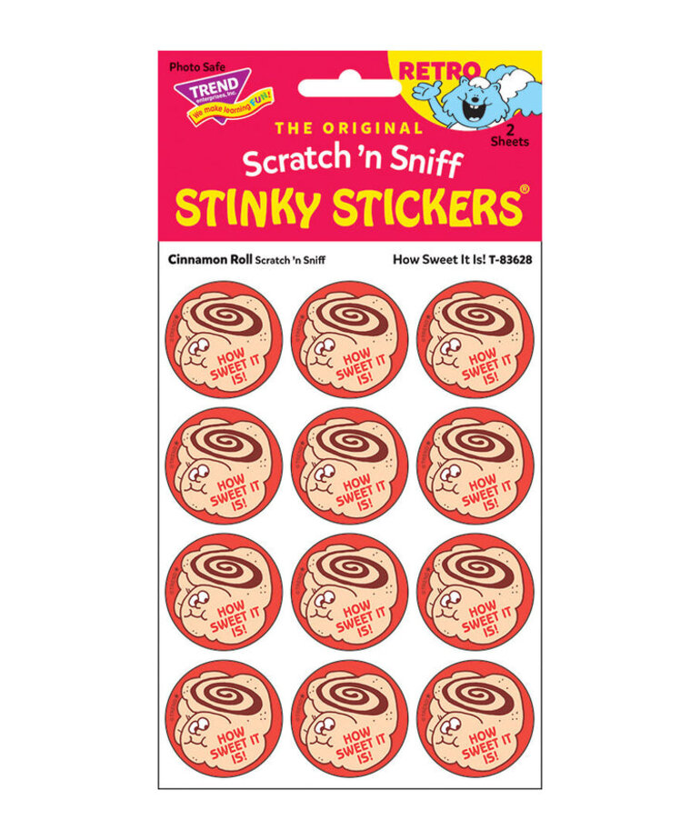 Retro Stinky Sticker- Cinnamon Bun