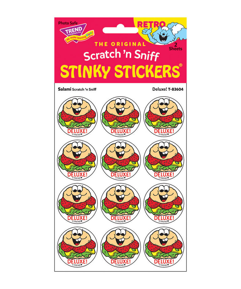 Retro Stinky Stickers- Salami