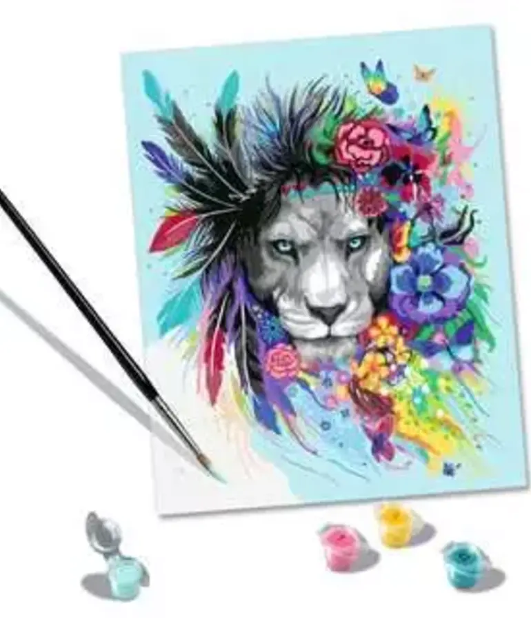 Paint by Number Boho Lion