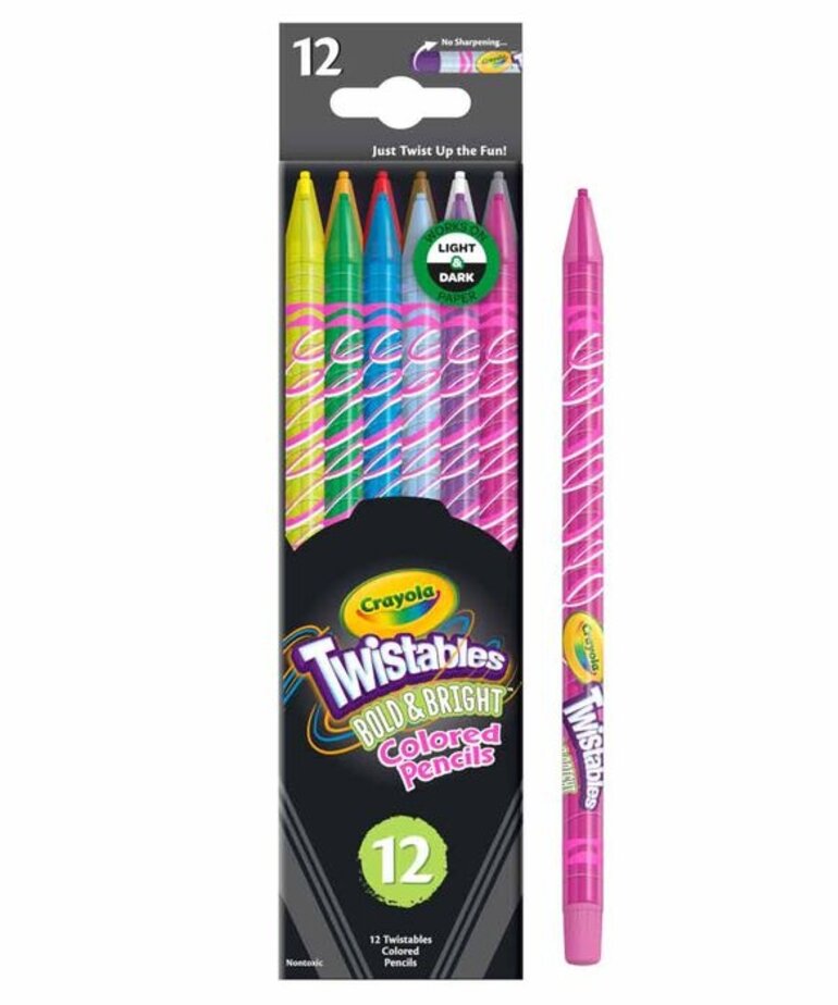 Crayola Twistables 12 ct Bold & Bright Colouring Pencils