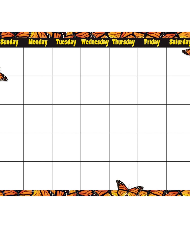 Monarch Monthly Calendar Write On/Wipe Off