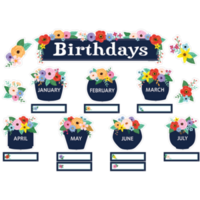 Wildflowers Birthdays Mini Bulletin Board