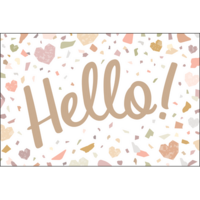 Terrazzo Tones Hello Postcard