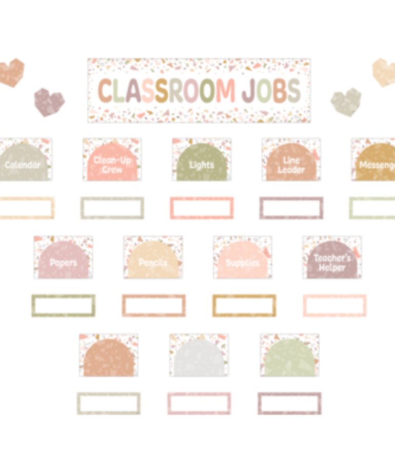 Terrazzo Tones Classroom Jobs Mini Bulletin Board