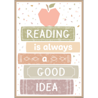 Terrazzo Tones Reading is Always Poster