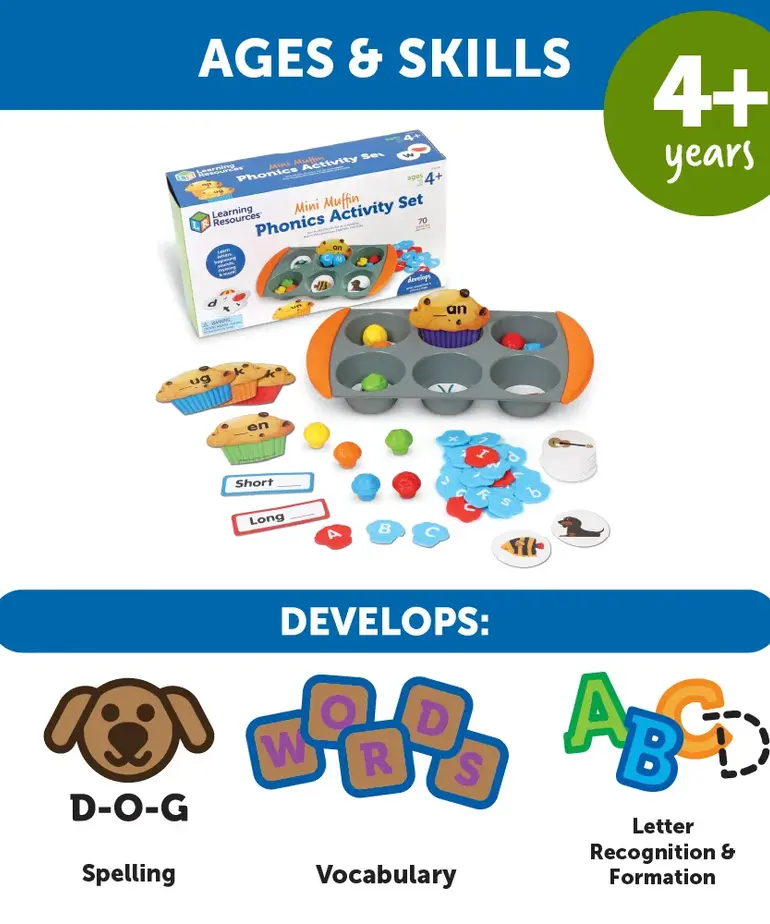 Mini Muffin Phonics Activity Set