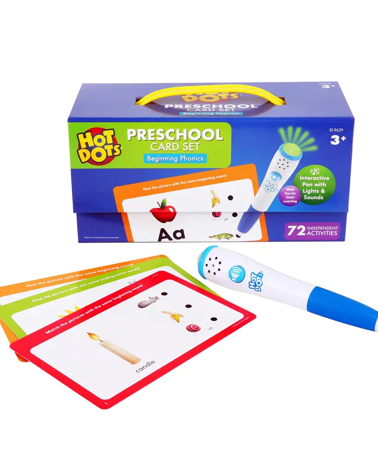 Educational Insights Hot Dots Preschool Card Set- Beginning Phonics