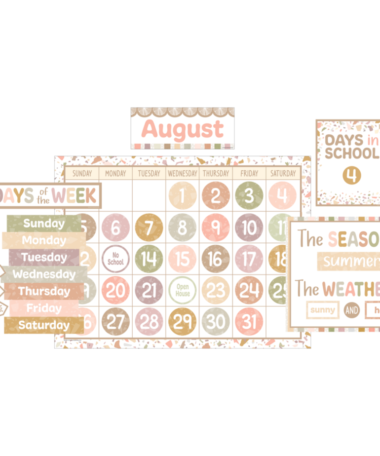 Terrazzo Tones Calendar Bulletin Board