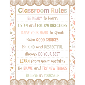 Terrazzo Tones Classroom Rules Chart