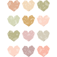 Terrazzo Tones Mini Heart Accents