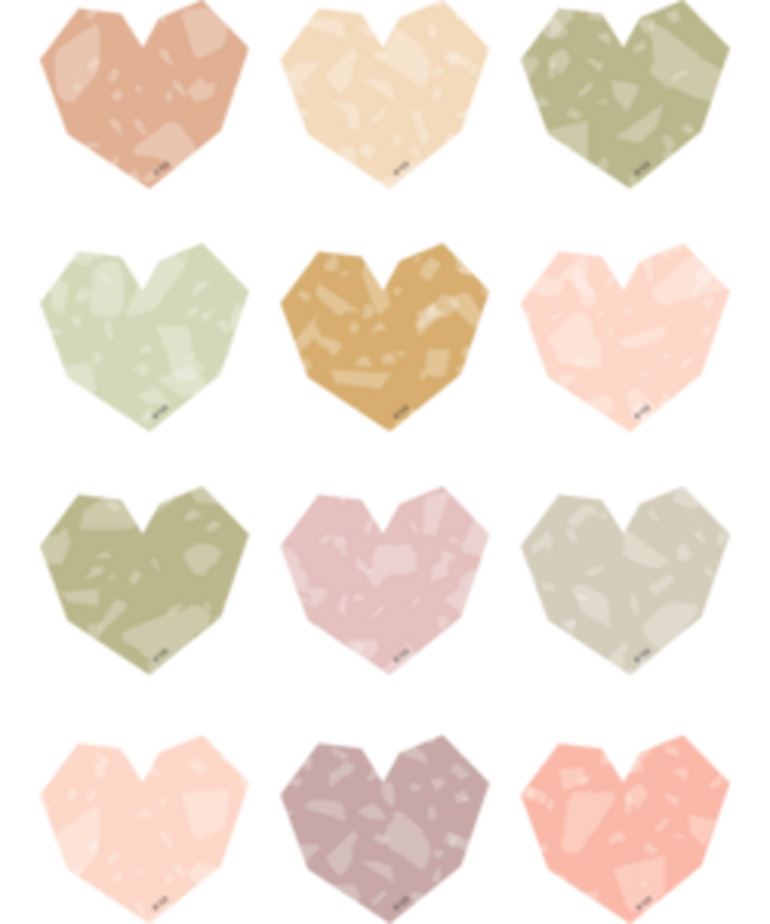 Terrazzo Tones Mini Heart Accents