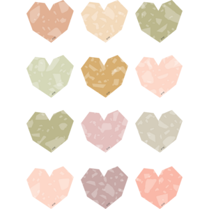 Terrazzo Tones Mini Heart Accents