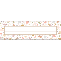 Terrazzo Tones Flat Name Plates