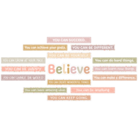 Terrazzo Tones Believe You Can Mini Bulletin Board