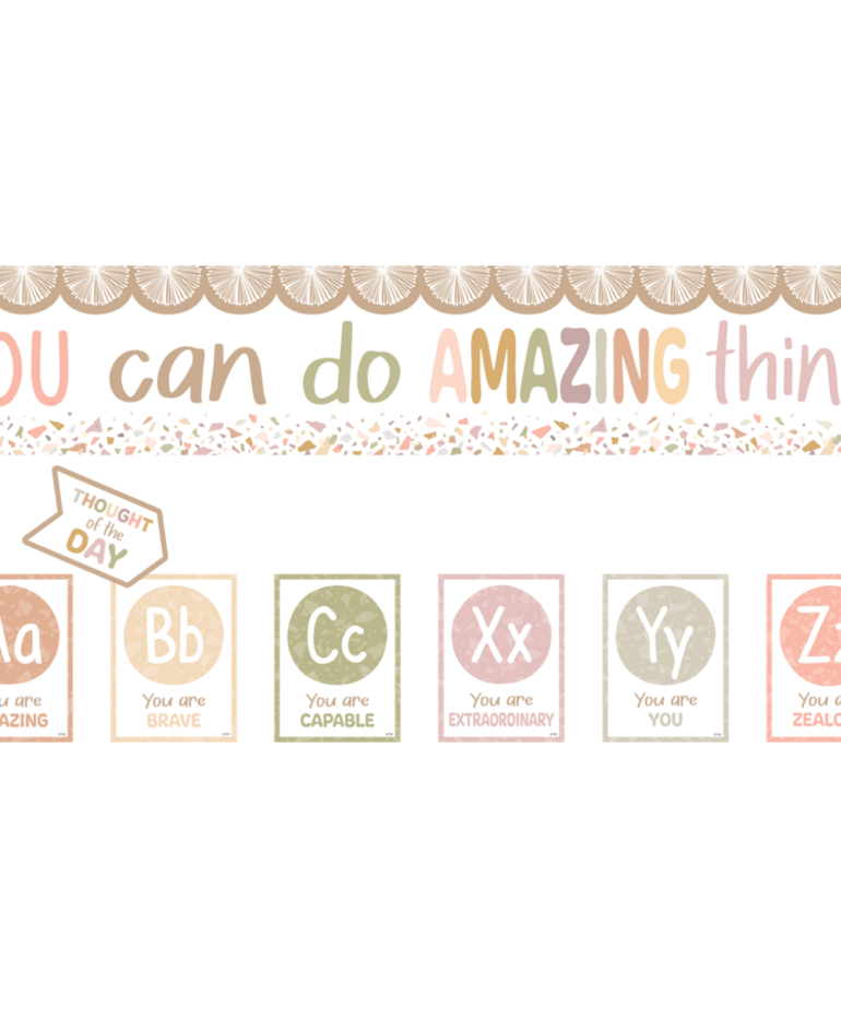 Terrazzo Tones Alphabet Affirmations Bulletin Board