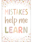 Terrazzo Tones Mistakes Help Me Learn Positive Poster