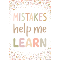 Terrazzo Tones Mistakes Help Me Learn Positive Poster
