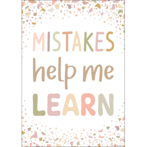 Terrazzo Tones Mistakes Help Me Learn Positive Poster
