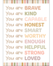 Terrazzo Tones You Are Brave Poster