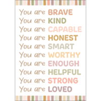 Terrazzo Tones You Are Brave Poster