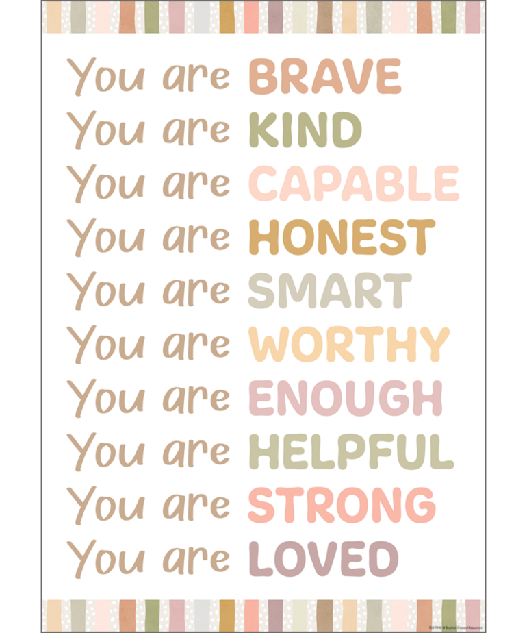 Terrazzo Tones You Are Brave Poster