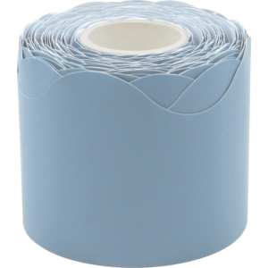 Cottage Blue Scalloped Rolled Trim