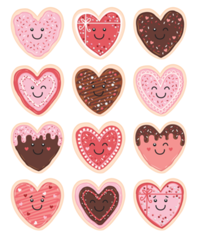 Frosted Heart Cookies