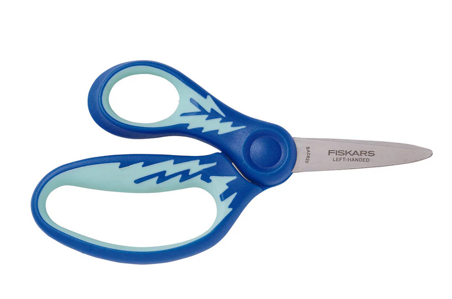 Fiskars Left Handed Scissors 5inch-Blue - Inspiring Young Minds to