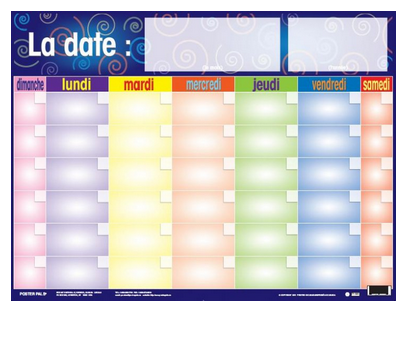le calendrier write on wipe off chart