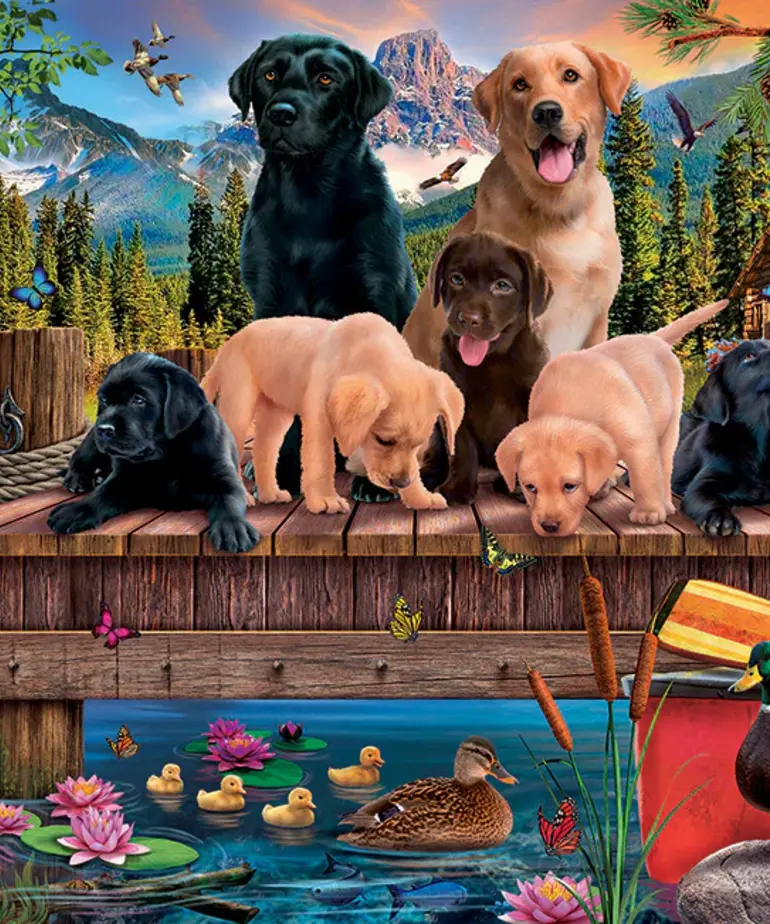 Pups & Ducks 350pc Family Puzzle