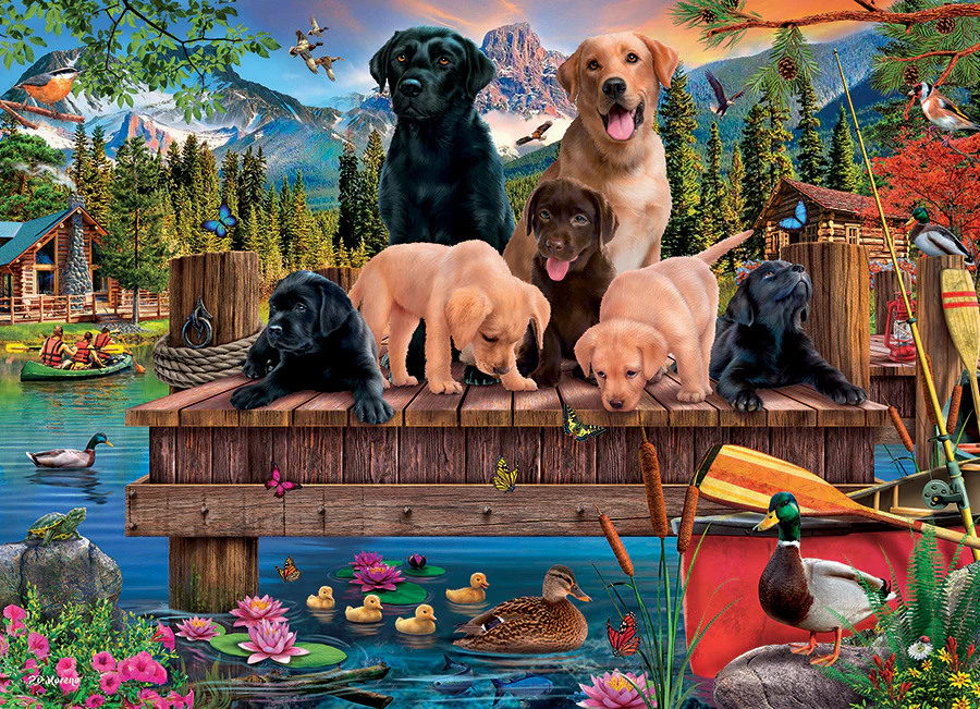 Pups & Ducks 350pc Family Puzzle