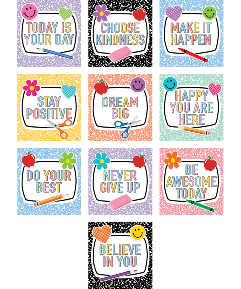 Cool for School Positive Sayings Accents