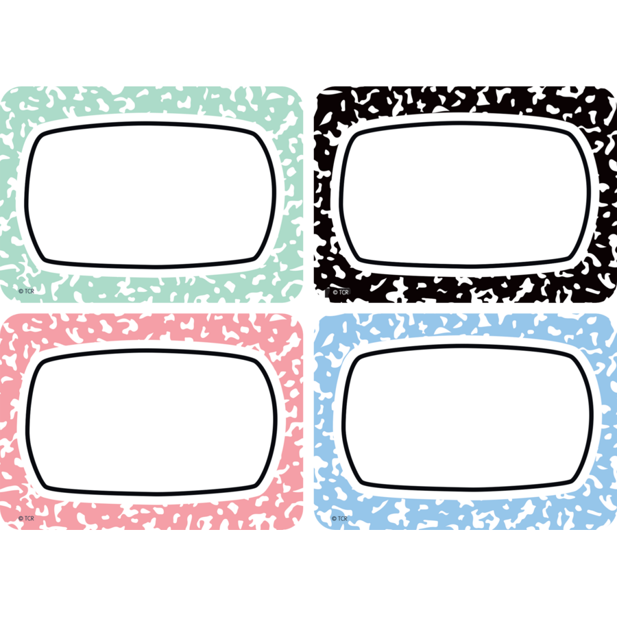 Cool for School Composition Name Tags/Labels