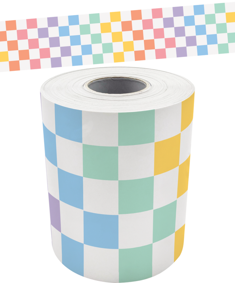 Cool for School Checkers Rolled Trim