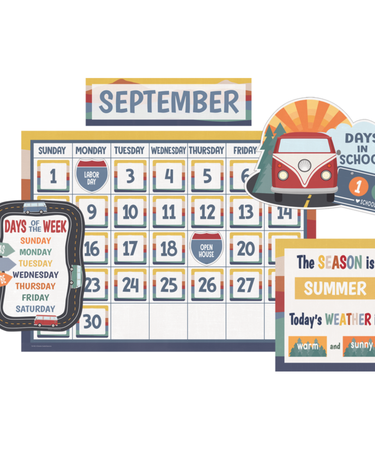 Moving Mountains Road Trip Calendar Bulletin Board