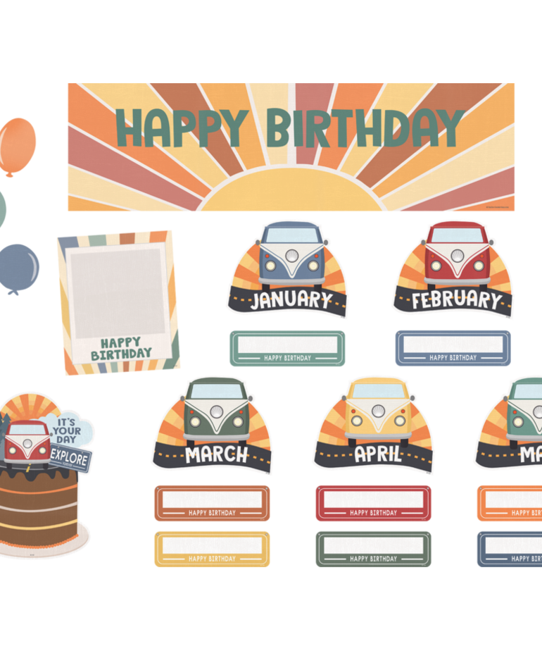 Moving Mountains Road Trip Happy Birthday Mini Bulletin Board