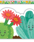 Happy Cactus Crew Die Cut Border
