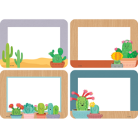 Happy Cactus Crew Name Tags/Labels