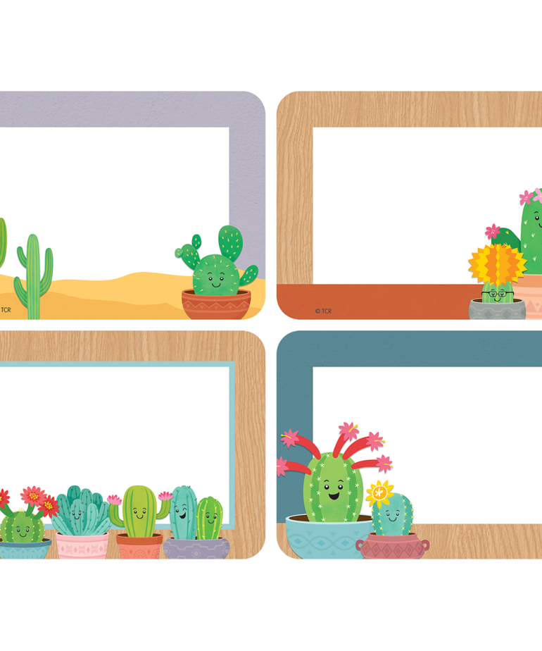 Happy Cactus Crew Name Tags/Labels