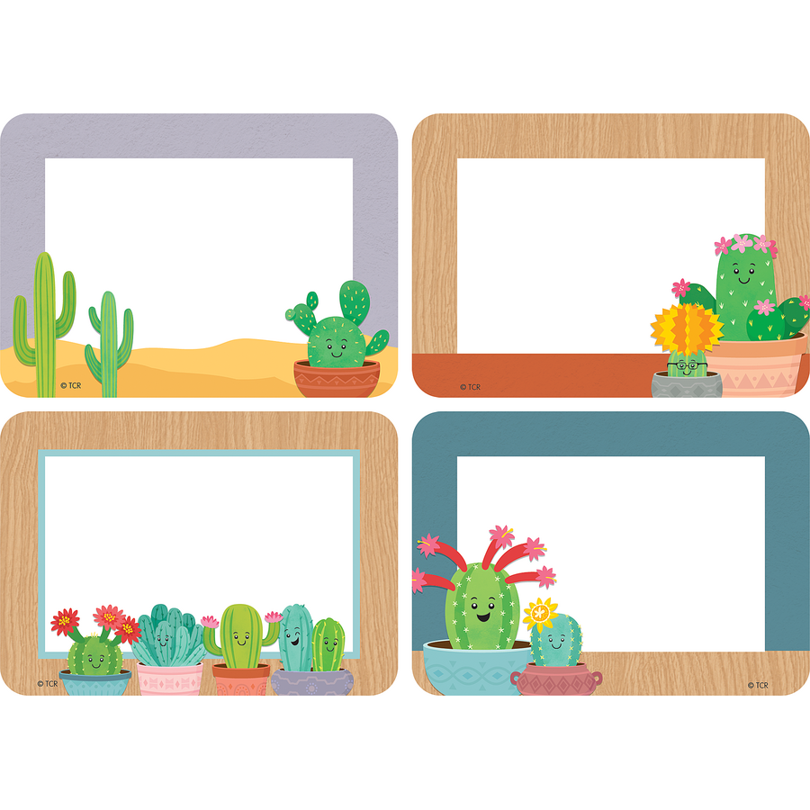 Happy Cactus Crew Name Tags/Labels